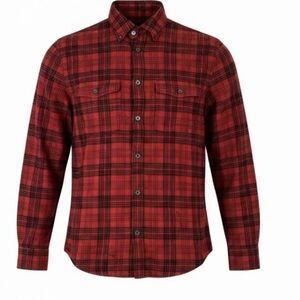 Express Red and Black Plaid Men's Button Down Shirt